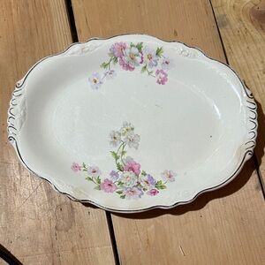 Homer Laughlin Floral Oval Ceramic Platter